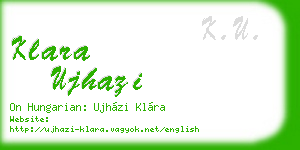 klara ujhazi business card